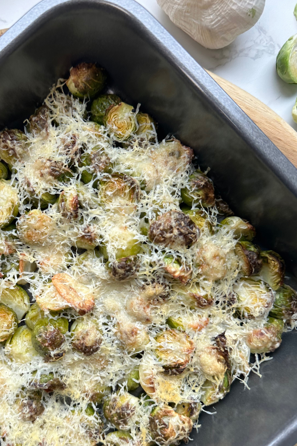 Parmesan and garlic roasted brussels sprouts bariatric surgery recipe